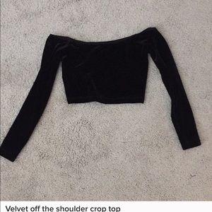 Velvet off the shoulder top AA
